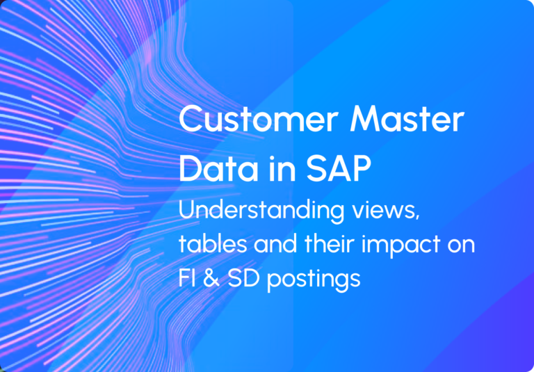 The different views in the customer master data