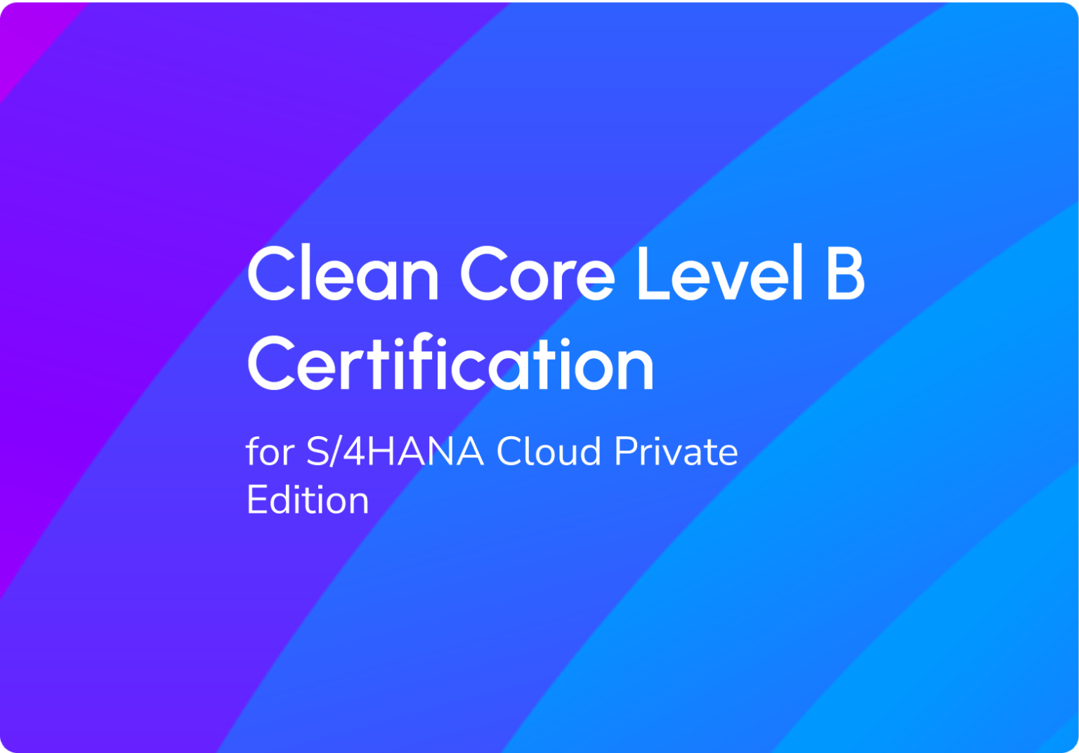 Core Level Premium dab once again SAP-certified: Clean Core – Level B
