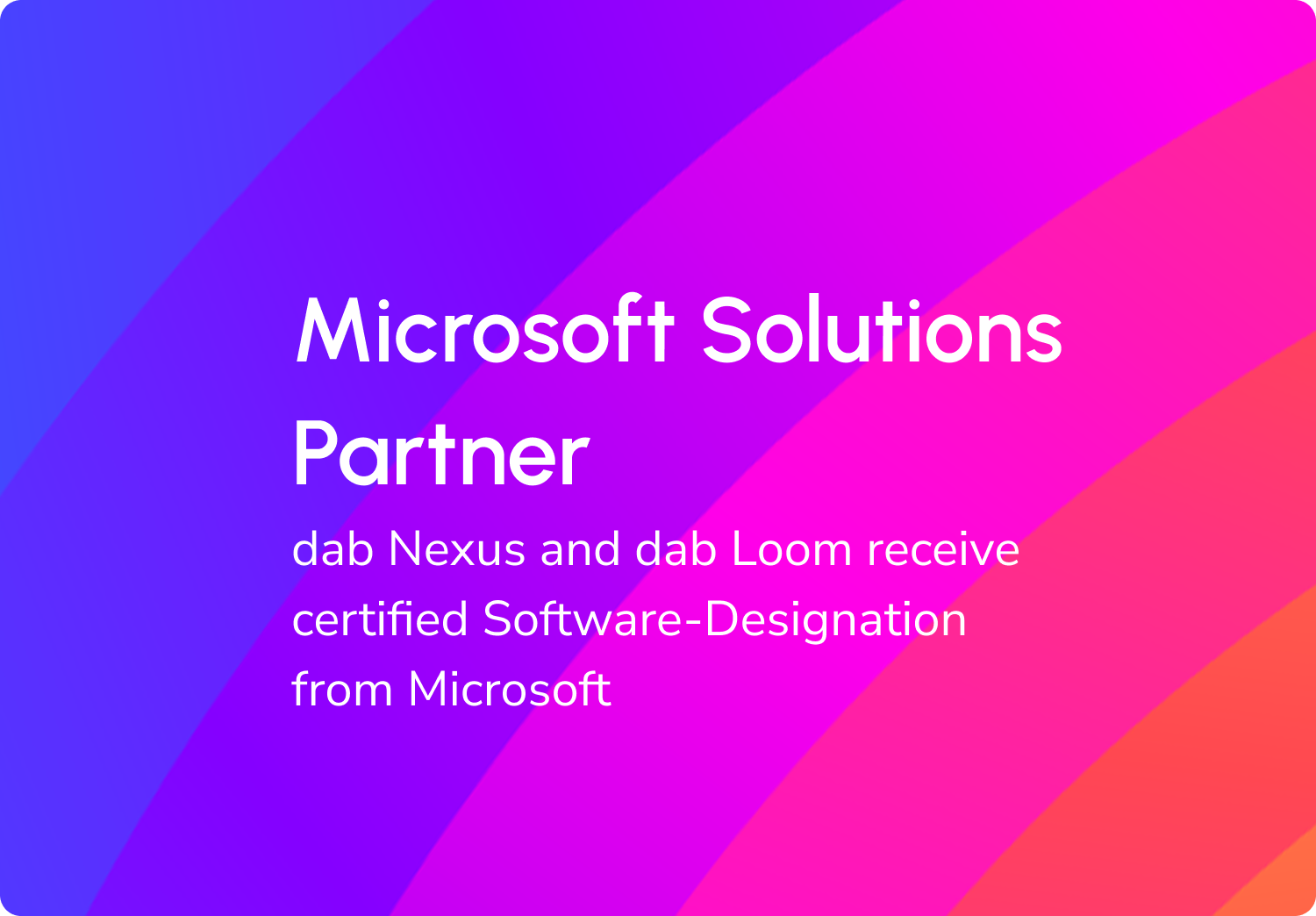 Microsoft Solutions Partner for our software offers